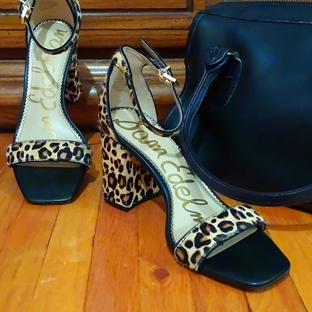 Sam Edelman Cheetha print block heels
